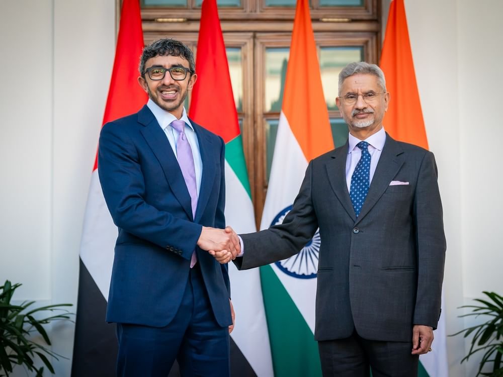 عبدالله بن زايد ووزير خارجية الهند يترأسان الدورة الـ 15 للجنة المشتركة