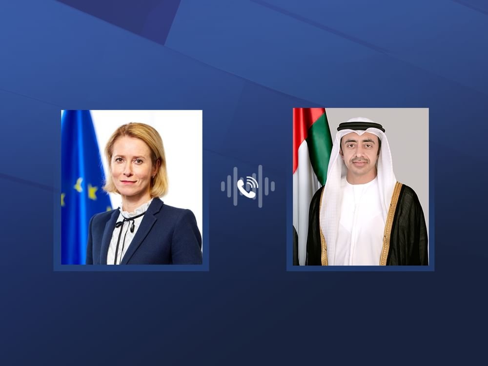 عبدالله بن زايد يهنئ هاتفيا كايا كالاس ويبحثان التطورات الإقليمية