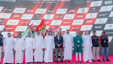 سلطان بن أحمد القاسمي يتوج الفائزين ببطولة العالم للزوارق السريعة