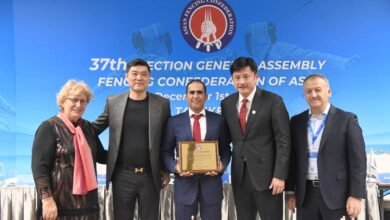 سالم بن سلطان القاسمي يحتفظ برئاسة الاتحاد الآسيوي للمبارزة