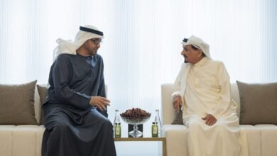 رئيس الدولة يزور حاكم عجمان