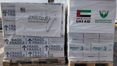 "الفارس الشهم 3" تسير شحنة مساعدات إماراتية عاجلة لأطفال غزة