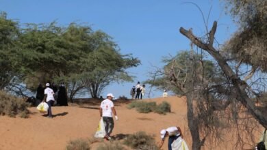 "الإمارات نظيفة" تجمع 1,005 كليوغرام من النفايات في رأس الخيمة