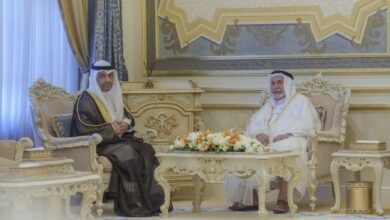 حاكم الشارقة يستقبل القنصل العام لدولة الكويت