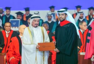 حميد بن راشد يشهد حفل تخريج الفوج الأول لعام 2025 من طلبة جامعة عجمان