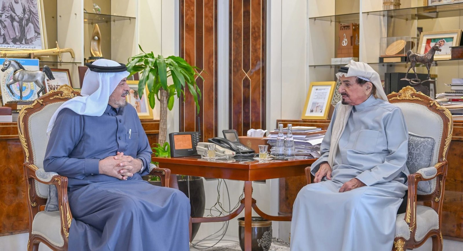 حميد بن راشد يستقبل رئيس مجموعة "السعودي الألماني الصحية"