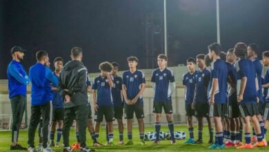 أبيض الناشئين مواليد 2009 يتدرب في الفجيرة