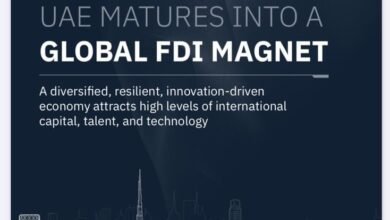 الإمارات تستهدف استقطاب 1.3 تريليون درهم من الاستثمار الأجنبي المباشر خلال 6 سنوات