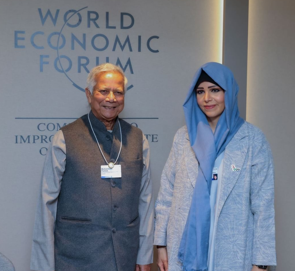 لطيفة بنت محمد تلتقي رئيس الحكومة المؤقتة في بنغلاديش