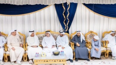 سعود بن صقر يعزي في وفاة محمد عيسى الشامسي