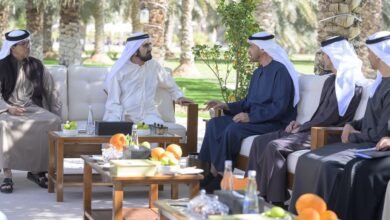 رئيس الدولة ومحمد بن راشد يبحثان في العين عددا من الموضوعات التي تهم شؤون الوطن