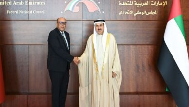 صقر غباش يبحث علاقات التعاون البرلماني مع رئيس مجلس المستشارين المغربي