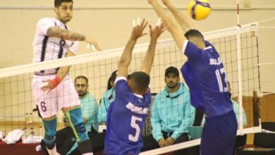 فوز الجزيرة على برقان الكويتي في البطولة العربية للكرة الطائرة بالدوحة