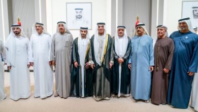 سعود بن صقر يحضر أفراح القطامي والسويدي