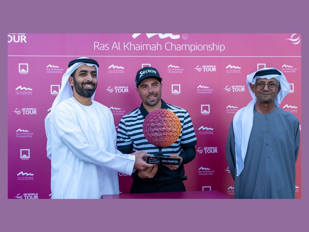 أحمد بن سعود القاسمي يشهد ختام "بطولة رأس الخيمة للجولف"