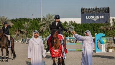 نادية تريم بطلة "الجائزة الترحيبية" بكأس حاكم الشارقة الدولية لقفز الحواجز