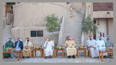 حاكم عجمان وولي عهده يستقبلان المواطنين في "برزة الحصن"