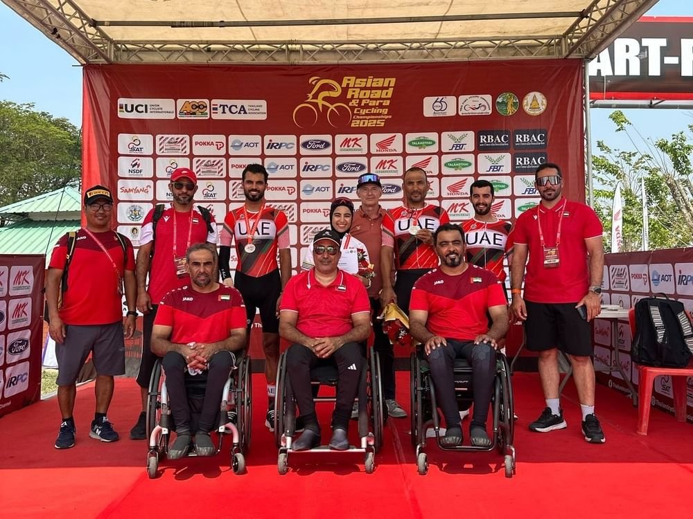 ذهبية وفضيتان لمنتخب الإمارات في بطولة آسيا للدراجات لأصحاب الهمم