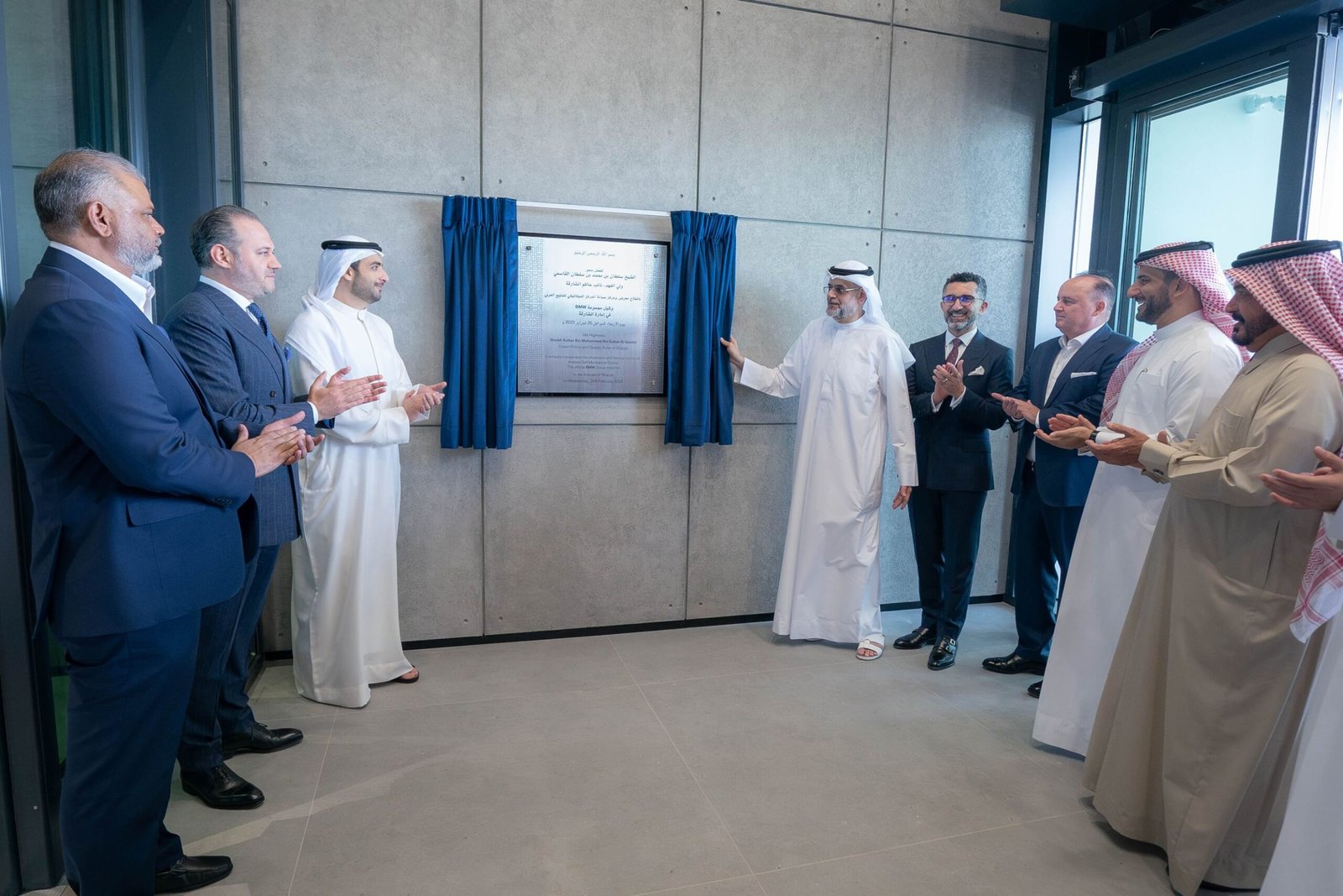 ولي عهد الشارقة يفتتح معرض ومركز صيانة المركز الميكانيكي للخليج العربي