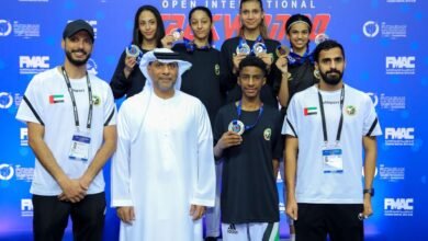منتخب الإمارات يحرز 6 ميداليات في بطولة الفجيرة الدولية للتايكواندو