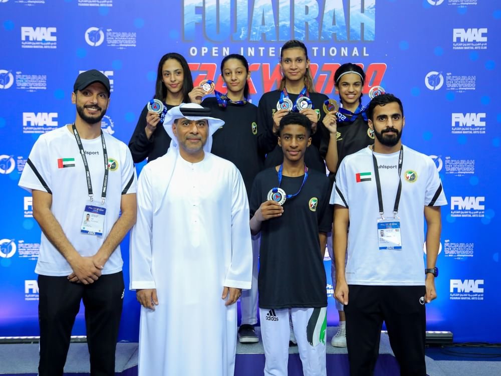 منتخب الإمارات يحرز 6 ميداليات في بطولة الفجيرة الدولية للتايكواندو