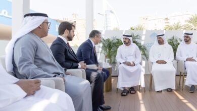 حمدان بن محمد يلتقي رئيس حكومة إقليم كردستان