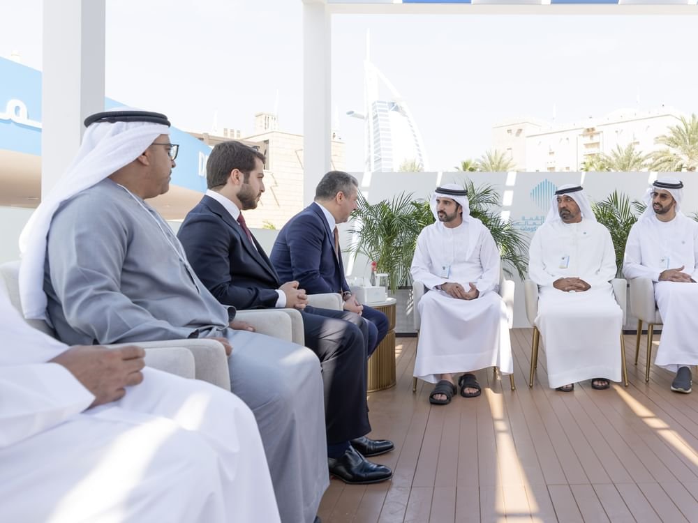 حمدان بن محمد يلتقي رئيس حكومة إقليم كردستان