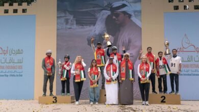 نورا القبيسي بطلة "السباق المفتوح" بمهرجان أبوظبي للقدرة