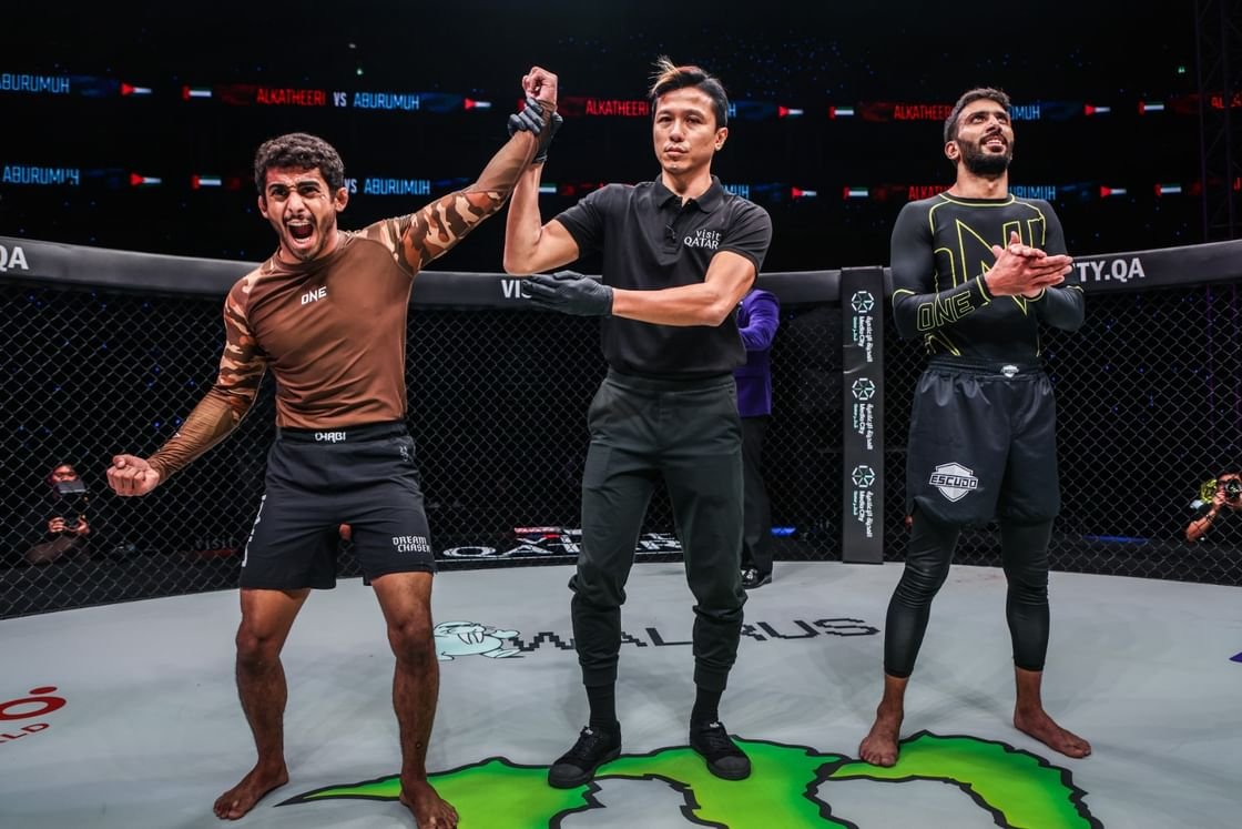 " الكثيري" يفوز بنزاله الأول في بطولة "ون 171" العالمية للفنون القتالية بالدوحة