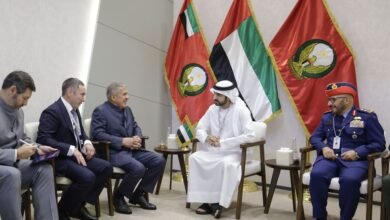 حمدان بن محمد يستقبل رئيس جمهورية تتارستان