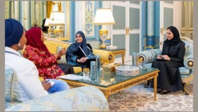 جواهر القاسمي تستقبل السيدة الأولى لإقليم زنجبار