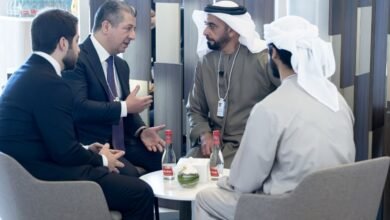 سيف بن زايد يلتقي رئيس حكومة إقليم كردستان العراق على هامش القمة العالمية للحكومات