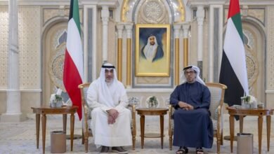 منصور بن زايد يستقبل النائب الأول لرئيس مجلس الوزراء وزير الداخلية الكويتي