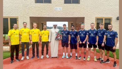 عمار بن حميد يستقبل فريقي عجمان ومربط عجمان الفائزين في "ألعاب دبي 2025"