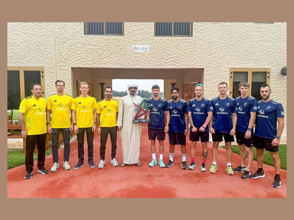 عمار بن حميد يستقبل فريقي عجمان ومربط عجمان الفائزين في "ألعاب دبي 2025"