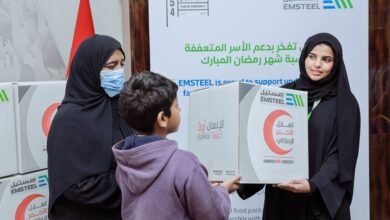 شركة إمستيل والهلال الأحمر الإماراتي يقومان بتوفير المواد الغذائية الأساسية لـ 300 أسرة محتاجة