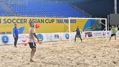 منتخب الكرة الشاطئية يبدأ مشواره في كأس آسيا بمواجهة أفغانستان غداً