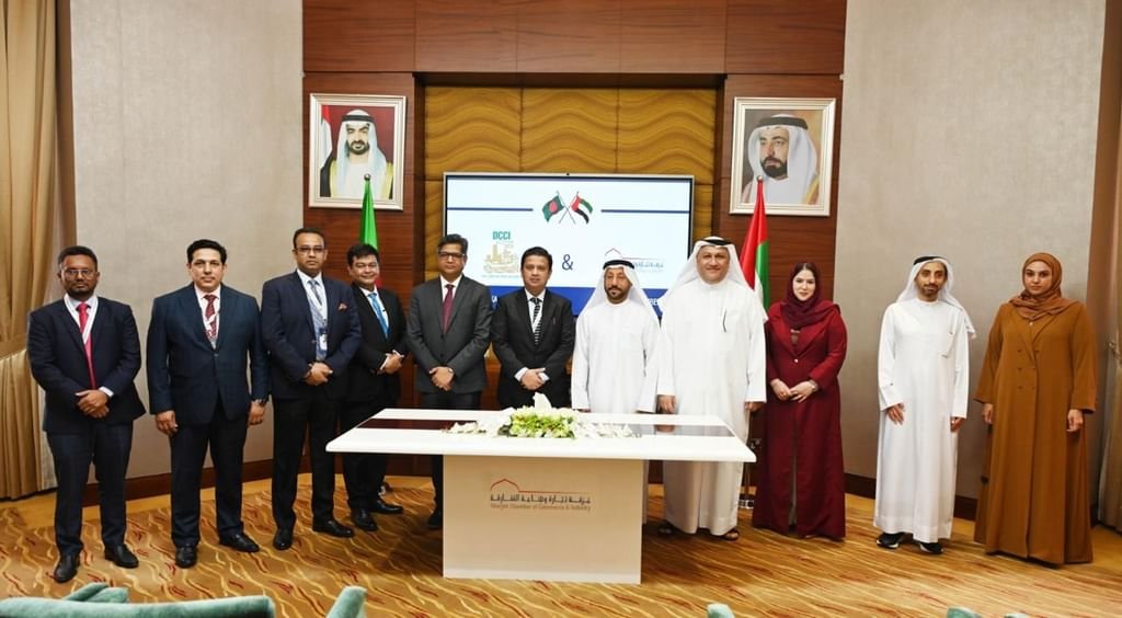 غرفة الشارقة توقع مذكرة تفاهم مع نظيرتها في بنغلاديش 1 غرفة الشارقة توقع مذكرة تفاهم مع نظيرتها في بنغلاديش