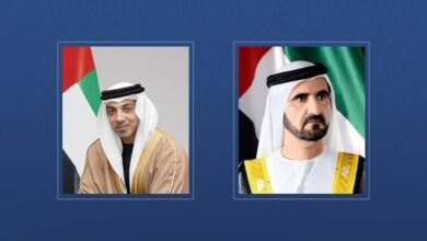 محمد بن راشد ومنصور بن زايد يهنئان المستشار الاتحادي للنمسا