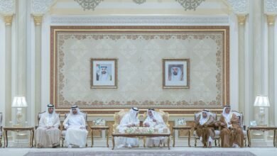 حاكم الشارقة يستقبل المهنئين بعيد الفطر المبارك