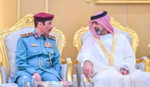 حاكم عجمان وولي عهده يستقبلان المهنئين بعيد الفطر المبارك