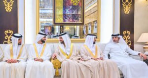 حاكم عجمان وولي عهده يستقبلان المهنئين بعيد الفطر المبارك