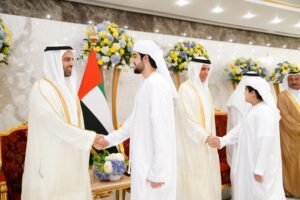 سعود بن صقر يستقبل المهنئين بعيد الفطر السعيد