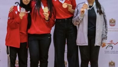 5 ميداليات لـ"الشارقة الرياضي للمرأة" في "الاتحاد للمبارزة"