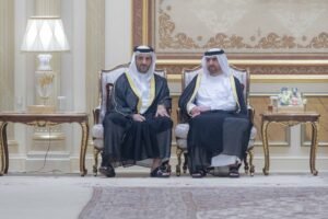 حاكم الشارقة يتقبل التهاني بعيد الفطر السعيد في قصر البديع العامر