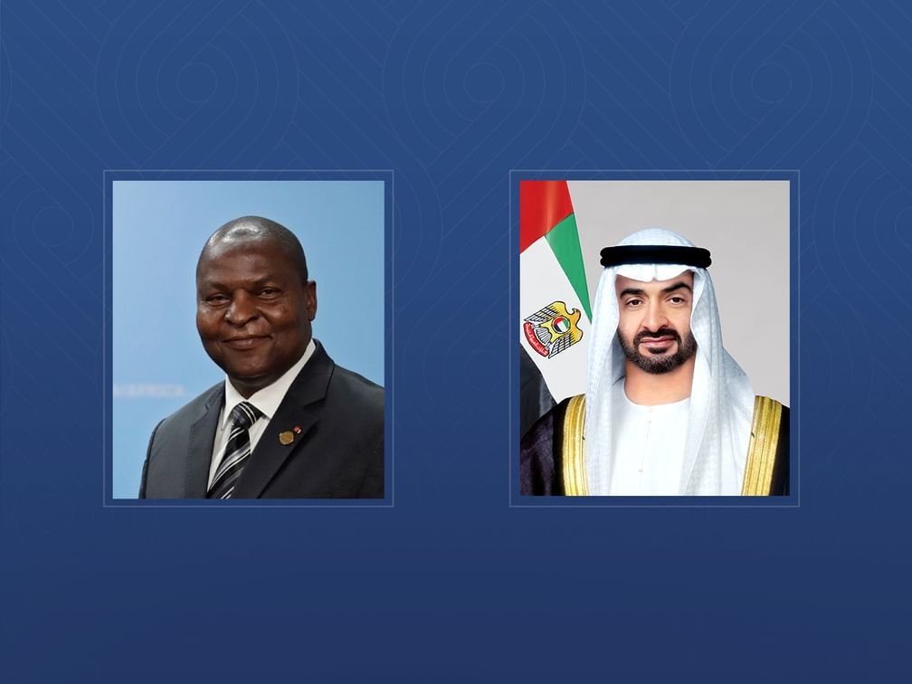 رئيس الدولة ورئيس أفريقيا الوسطى يبحثان علاقات التعاون بين البلدين