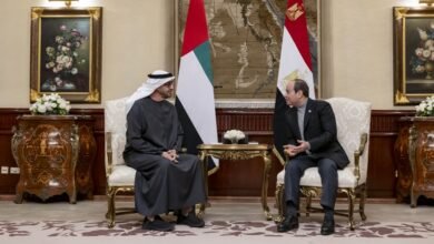 رئيس الدولة والرئيس المصري يبحثان في القاهرة تعزيز العلاقات الأخوية