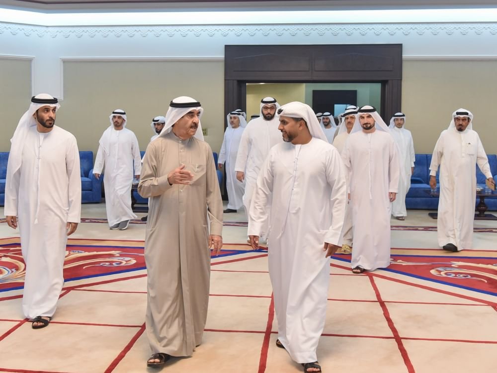 حاكم أم القيوين يستقبل المهنئين بالشهر الفضيل 1 حاكم أم القيوين يستقبل المهنئين بالشهر الفضيل