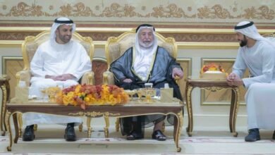حاكم الشارقة يتقبل تهاني ولي عهد رأس الخيمة والمهنئين بمناسبة شهر رمضان المبارك
