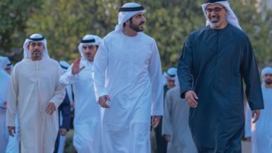 ولي عهد أبوظبي يلتقي ولي عهد دبي على مأدبة إفطار في استراحة ند الشبا بدبي